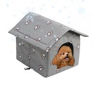 Cat House for Outdoor Cats - Insulated Feral Cat Shelter, Warm Winter Cat House | Weatherproof Cat Bed with Door, Outdoor Pet Shelter, Cold Weather Cat House, Cozy Cat Shelter, House for Stray Cats