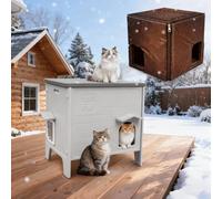 Cat House Gray with mat Insulating Layer