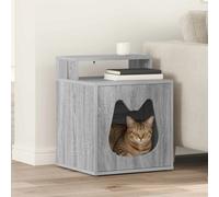 Cat House Grey Sonoma 42.5x40x53.5cm Engineered Wood Indoor Modern Cozy Shelter