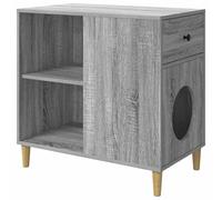 Cat House Grey Sonoma 72 x 42.5 x 70 cm Engineered Wood | Modern Minimalist Design, Indoor Living Room Re, Easy Assembly, Wipe Clean