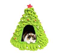 Cat House - Hanging Bird Nest with Blanket | Felt and Wool Cabin for Indoor and Outdoor Christmas Theme Small Animal | Winter Cat Shelter