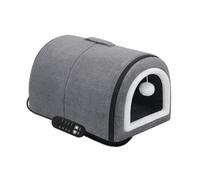 Cat House Heated - 17.72x12.6x13.78 inches Indoor for Pet Bed, Removable Washable Arched Roof, Semi-Enclosed Nest, Warm Adjustable Temperature, for Pluggable with Power Bank, Living Room