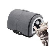 Cat House Heated,Dog Bed with Roof - Temp Adjustment Semi-Enclosed Removable Warm Nest for Medium Breed Kitten Puppy All Season Indoor Bedroom