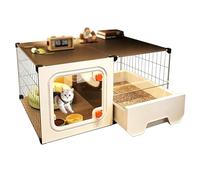 Cat House Indoor Large Cat Cage with Cats Toilet,Outdoor Enclosure Cats Bed with Litter Box, Litter Scoop,Cat Bed,Cat Bowl,Easy Installation (A-71x36x36cm)