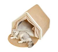 Cat House | Kittens House with Sisal Scratching Board for Rest and Play | Cats Sleeping Cave,For Home Living Room Bedroom Animal Room Winter Floor