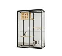 Cat House Large Indoor Cat House Panoramic Villa Elegant Cage Redefine Comfort