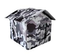 Cat House - M/L Shelter for Stray Pets Outdoors, Chew-resistant Cat Shelter, Waterproof Pet House for the Patio, Balcony, Backyard, Garden, Park, Residential Area, Garage