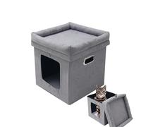 Cat House - Modern Cat Condo, Plush Cat House for Sleeping | Foldable Pet Shelter, Comfortable Hideaway for Cats, Indoor and Outdoor Use, maiso