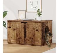 Cat House Modern Engineered Wood Indoor 85 x 55 x 50.5 cm Old Wood Cozy Retreat.