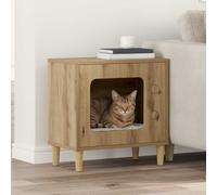 vidaXL Cat House Craft Oak 51 x 30 x 52 cm Wood Composite Living Room Rectangular Modern Stylish Furniture and Decor Increase Comfort and Functionality in Any Room