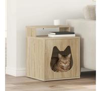 Cat House Modern Sonoma Oak Engineered Wood 42.5x40x53.5cm Indoor Durable Sturdy