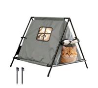 Cat House Outdoor - Elevated Pet Tent - Weatherproof Cat Hideaway - for Winter Porch Balcony Apartment Garden Patio Backyard