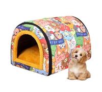 Cat House Outdoor - Insulated Cat Shelter, Sturdy Waterproof Construction, Easy Entry Design Cats Beds | Safe Warm Refuge for Stray Cats for Winter Months for Backyard Front Yard Porch Garage Outdoor