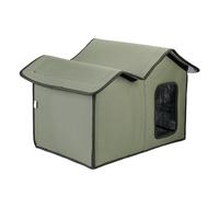 Cat House Outdoor - Outdoor Feral Cat House - Weatherproof Winter Wild Animals Shelter for Camping Garden Summer Balcony Backyard Patio