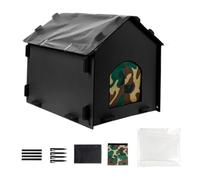 Cat House Outdoor - Stray Pets Waterproof Shelter - Winterproof Insulated Shelter for Pets Cats Dogs Bunnies Sleeping Hiding Feeding Play Patio Balcony Camping