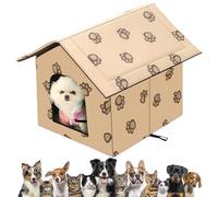 Cat House Outdoor Winterproof Waterproof Cat Cave: WIYETY 40 x 35 x 38 cm Cat House Foldable for Small Dog Cat Warm Dog Cave Washable Dog House Pet Shelter for Stray Pets