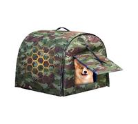 Cat House Outside, Insulated Camouflage Bed, Stray Shelter with Waterproof Build, Pet Haven for Kittens Puppies Outdoor Backyard Patio Lawn Porch Farm, Protection for Cold Weather Comfort