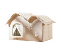 Cat House - Oxford Cloth Cat Cave | Arctic Velvet Pet Shelter, Waterproof Animals Tent, Calming Nest For Small Medium Large Breeds Living Room Courtyard Balcony Backyard Playing Resting Napping