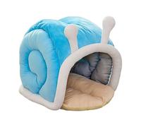 Cat House - Pp Cotton Cat Cave Bed | Cute Snail Shaped Pet Shelter, Warm Enclosed Pet Winter Bed, Versatile Safe hides Out for Travel Car Camping Desk Bedside Window Chair Couch Room