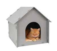 Cat House, Waterproof Closed Cat Cave with Mat, Shelter for Outdoors, for Cats in Winter as a Sleeping Place in the Garden, Patio and Yard