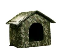 Cat House - Waterproof Shelter For Cats, Foldable Outside Winter Kitten Shelter, Pet Cave Outdoor Feeding Station, Community Patio Garden Yard Lawn, Garage Feral Animal Housing Component