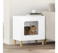 Cat House White 51 X 30 X 52 Cm Engineered Wood
