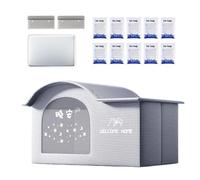 Cat House with Air Conditioning Effect | Cooling for Cats Outside - Foldable Weatherproof Kennel for Dogs Garden Balcony Indoor Summer