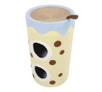 Cat House with Sisal Scratch Pad, Shaped Pet House Cat Hideout Condos Covered Cat Cave for Indoor Cats Multi Cat Family Play Nap Scratch Climb