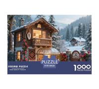Cat House Wooden Jigsaw Puzzle Waterproof 1000 Piece Puzzles for Adults Challenging And Brainteasing Home Decoration
