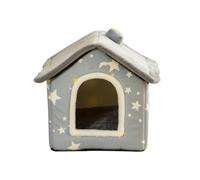 Cat Houses For Indoor Cats | Semi Enclosed Cats Bed Cave - 40x35cm/15.75x13.78 Inches Covered Kitten Beds, Soft Waterproof Winter Pet House For Resting, Sleeping