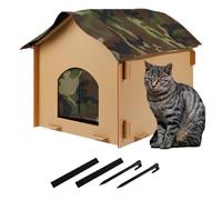 Cat Houses For Outdoor Cats - Waterproof Cat House Warm Outside Cat House - Cat Outdoor House With Sleeping Pad And Nails, Foldable Stray Cat Shelter for Stray Cats, Outdoor, Home