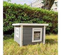 Cat Houses for Outdoor Cats Weatherproof, Feral House, Outside Enclosures with Openable Asphalt Roof, Cats, Rabbits, Bunnies