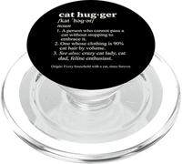 Cat Hugger Definition Funny Dictionary Style Feline Lover PopSockets PopGrip for MagSafe