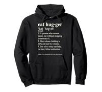 Cat Hugger Dictionary Funny Cat Lover Feline Definition Pullover Hoodie
