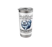 Cat I Am A Grumpy Woman I Am Who I Am I Have Anger Issues Stainless Steel Insulated Tumbler