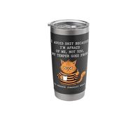 Cat I Avoid Stuff Because I'm Afraid of me Stainless Steel Insulated Tumbler