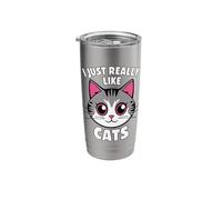 Cat I Just Really Like Cats Kitten Pet Cat Stainless Steel Insulated Tumbler
