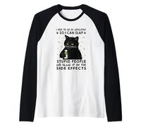 Cat I Need to Go On Medication So I Can Slap Stupid People Raglan Baseball Tee