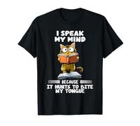 Cat I Speak Mind Because It Hurts to Bite My Tongue Funny T-Shirt