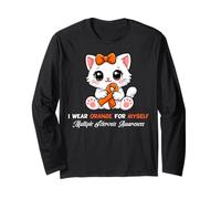 Cat I Wear Orange for Myself Multiple Sclerosis Awareness Long Sleeve T-Shirt