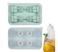Cat Ice Cube, Silicone Craft Ice, 3D Cute Cat Shape Cubes, 4 Cavities Reusable Maker Tray Fun Cocktail Chilling Mold for Drinks Whiskey Soda Juice Party Kitchen Bar Use 4.69x2.2x7.28 inches