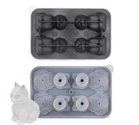 Cat Içe Ćube Tray - Silicone Pet Mold, Frözen Treat Maker, 4 Cavities 3d Cat Içe Ćube Mold, Kitten Snack Tray, Paw-Shaped Íce Çube Ḿold, Fun Beverage Accessory | Pet Food M̀old for Cats