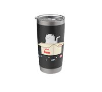 Cat Idiot Box Stinky Grumpy Funny Cat Lovers But Dogs First Stainless Steel Insulated Tumbler