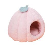 Cat Igloo Beds and Sofa Cat Caves Cat House Pumpkin Indoor Kennel with Detachable Cushion Kitten Bed for Pets Pink S