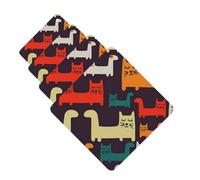 Cat illustration Car Air Freshener Cards for Women Men 4 Pack Cute Car Accessories Long Lasting Scent Car Diffuser Hanging Auto Aromatherapy Tablets Car Fresheners Gifts
