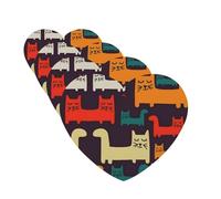 Cat illustration Car Air Freshener Cards for Women Men 4 Pack Cute Car Accessories Long Lasting Scent Car Diffuser Hanging Auto Aromatherapy Tablets Car Fresheners Gifts