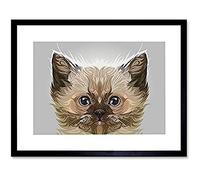 Cat Illustration Persian Kitten Unframed Art Print Poster Wall Decor 12x16 inch