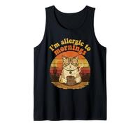Cat I'm Allergic to Mornings Tank Top