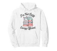 Cat I'm not lazy Energy Efficient Funny Pet Humor Pullover Hoodie