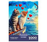 Cat Immersive Jigsaw Puzzle Designed to Encourage Patience And Clarity, Centred Around Fantasy with A Calm And Modern British Aesthetic 38x26cm/1000pcs